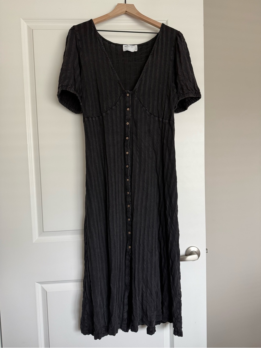 Women’s ASOS Black Button-Front Midi Dress